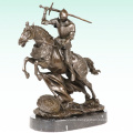 Medieval Knight Metal Deco Soldier Bronze Sculpture Statue Tpy-454